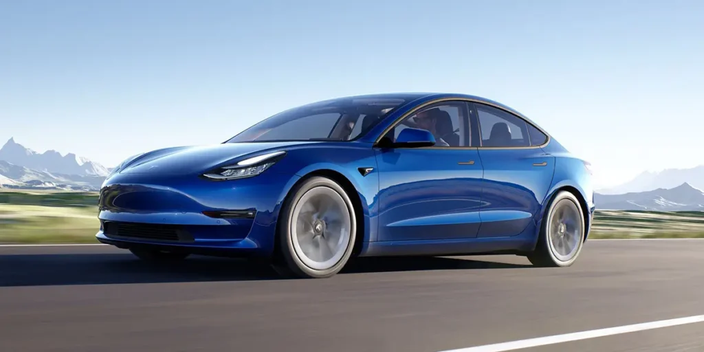 Tesla in blue